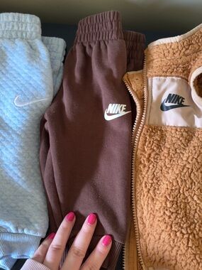Nike Kids Joggers Trio - Brown, Light Blue, Tan Boys 12 month nike set